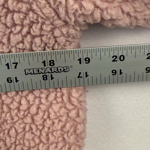 J. Crew Vintage Fleece Teddy Sherpa Half Zip Hoodie Pink XS - Picture 10 of 11